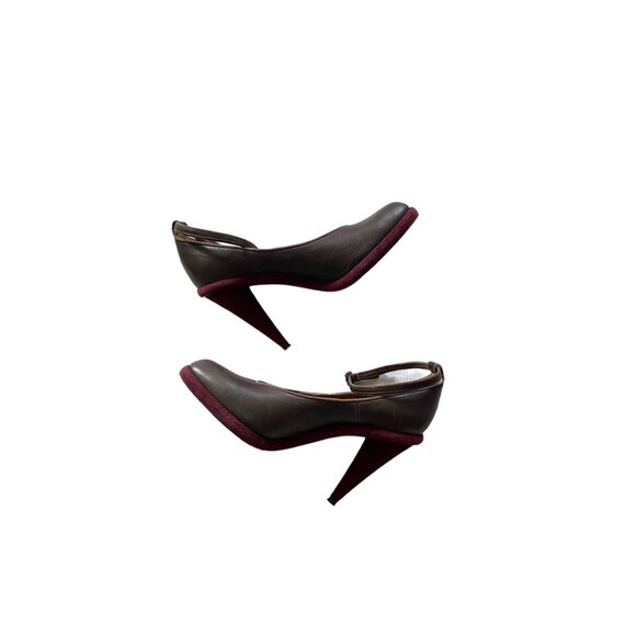 Missoni Leather Ankle Strap Pumps Brown Size 38 Stealth Wealth Boho Glam Classic - Picture 8 of 13